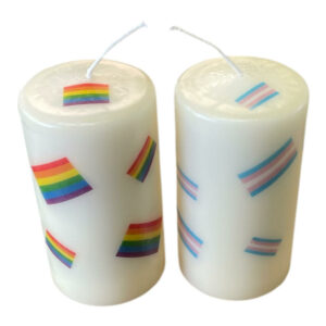 Stompkaars met regenboogvlag